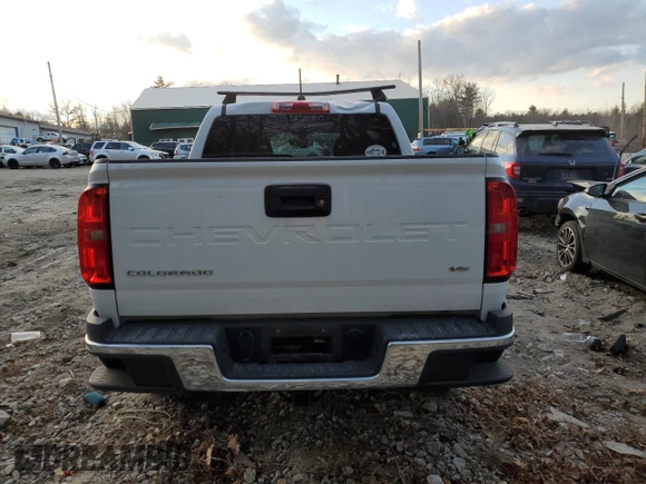 2021 Chevrolet Colorado 4WD Work Truck with VIN 1GCGTBEN3M1130067, listed as a Copart auction lot 80538984 with 54,124 mi miles and Salvage title. Bid and sale history available at DreamBid. Image 6.
