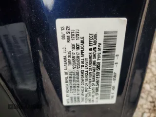2014 Honda Odyssey EX-L with VIN 5FNRL5H61EB015958, listed as a Copart auction lot 62747765 with Not provided miles and Salvage title. Bid and sale history available at DreamBid. Image 13.