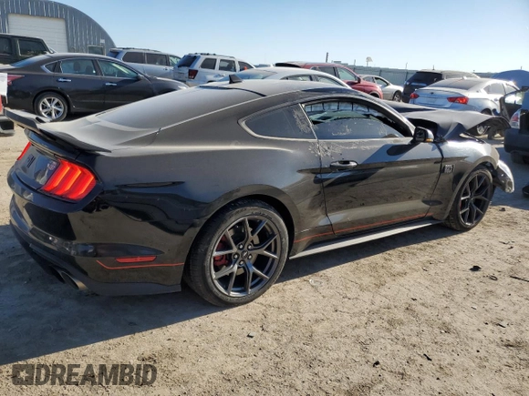 2022 Ford Mustang Mach 1 with VIN 1FA6P8R08N5555446, listed as a Copart auction lot 53300445 with 66,139 mi miles and Salvage title. Bid and sale history available at DreamBid. Image 3.