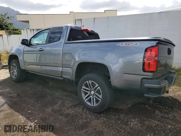 2021 Chevrolet Colorado 4WD Work Truck with VIN 1GCHTBENXM1200040, listed as a Copart auction lot 43619954 with 35,569 mi miles and Non Repairable. Bid and sale history available at carsss.com. Image 2.
