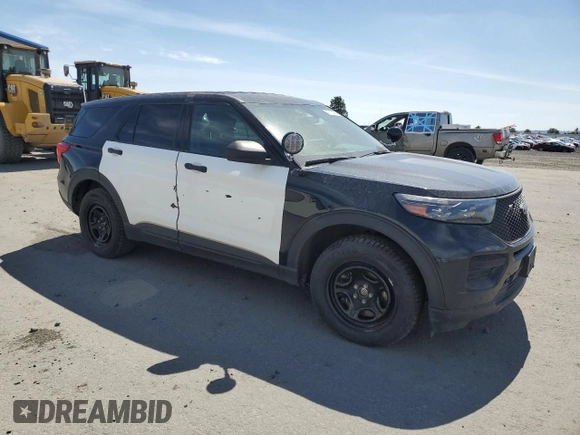 2022 Ford Police Interceptor Utility z VIN 1FM5K8AW7NNA10855, wystawiony jako Copart lot #49715495 z przebiegiem 49 764 mil mil oraz Szkody całkowita. Historia ofert i sprzedaży dostępna na DreamBid. Obrazek 4.