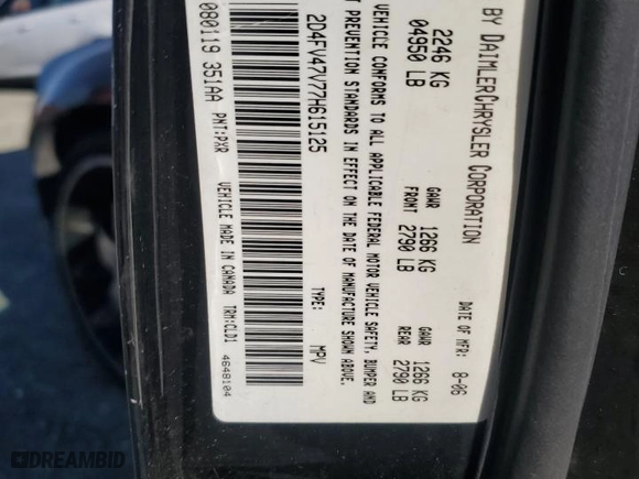 2007 Dodge Magnum with VIN 2D4FV47V77H615125, listed as a Copart auction lot 89007445 with 135,641 mi miles and Salvage Title. Bid and sale history available at carsss.com. Image 14.