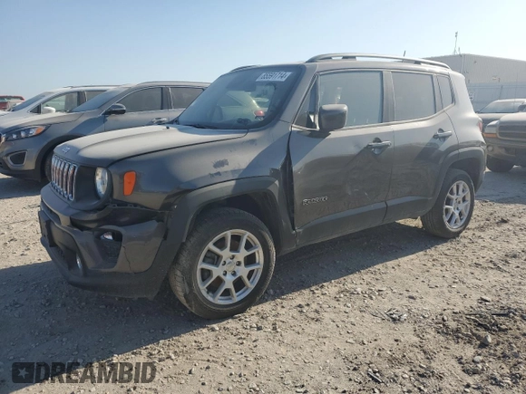 2019 Jeep Renegade Latitude z VIN ZACNJBBB1KPK06127, wystawiony jako Copart lot #85591714 z przebiegiem 54 526 mil mil oraz Szkoda całkowita • Salvage title. Historia ofert i sprzedaży dostępna na DreamBid. Obrazek 1.