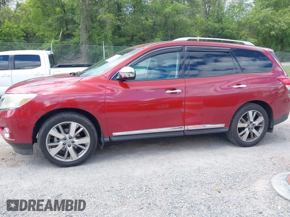 2013 Nissan Pathfinder SV with VIN 5N1AR2MM1DC641760, listed as a IAAI auction lot 42156769 with 149,850 mi miles and . Bid and sale history available at DreamBid. Image 14.