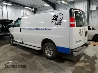 2019 GMC Savana Cargo Van with VIN 1GTW7AFGXK1363256, listed as a Copart auction lot 86720514 with 128,927 mi miles and Salvage Title. Bid and sale history available at carsss.com. Image 2.