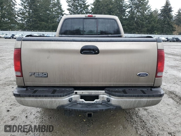 2002 Ford F-250 XL with VIN 1FTNW20S62ED38381, listed as a Copart auction lot 44265915 with 131,549 mi miles and Salvage Title. Bid and sale history available at DreamBid. Image 6.