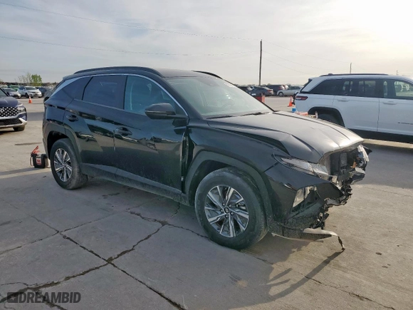 2022 Hyundai Tucson Hybrid Blue with VIN KM8JBCA18NU020788, listed as a Copart auction lot 50532145 with 0 mi miles and Salvage Title. Bid and sale history available at carsss.com. Image 4.