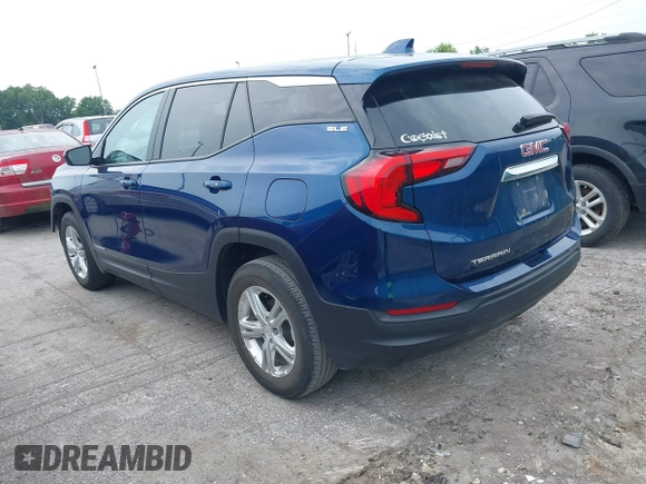 2020 GMC Terrain SLE with VIN 3GKALMEV9LL197298, listed as a IAAI auction lot 42509122 with 62,296 mi miles and . Bid and sale history available at DreamBid. Image 3.