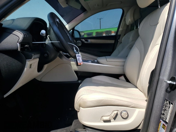 2021 Genesis GV80 with VIN KMUHB4SB5MU040802, listed as a Copart auction lot 71497074 with 45,321 mi miles and Salvage title. Bid and sale history available at DreamBid. Image 7.