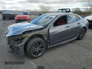 2019 Acura TLX w/A-Spec Pkg with VIN 19UUB3F64KA005659, listed as a Copart auction lot 48961765 with 50,124 mi miles and Salvage title. Bid and sale history available at DreamBid. Image 1.