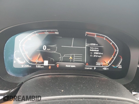 2021 BMW 5 Series 530i xDrive with VIN WBA13BJ01MCF08682, listed as a Copart auction lot 85048744 with 42,550 mi miles and Salvage title. Bid and sale history available at DreamBid. Image 9.