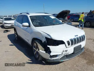 2019 Jeep Cherokee Limited with VIN 1C4PJLDB6KD466407, listed as a IAAI auction lot 41484308 with 150,144 mi miles. Bid and sale history available at carsss.com. Image 1.