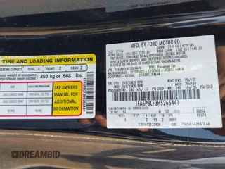 2017 Ford Mustang GT with VIN 1FA6P8CF3H5265441, listed as a IAAI auction lot 41742513 with 19,345 mi miles and . Bid and sale history available at DreamBid. Image 9.