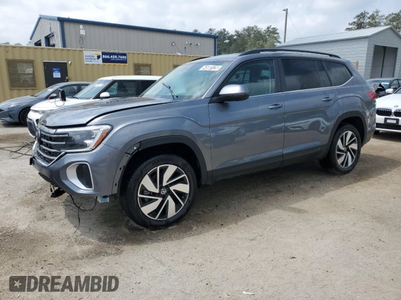 2025 Volkswagen Atlas SE with VIN 1V2WR2CA9SC540088, listed as a Copart auction lot 54500125 with 1,786 mi miles and Clean title. Bid and sale history available at DreamBid. Image 1.