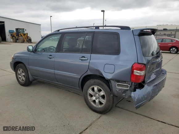 2007 Toyota Highlander with VIN JTEGD21A870170781, listed as a Copart auction lot 48015825 with 150,153 mi miles and Salvage Title. Bid and sale history available at carsss.com. Image 2.