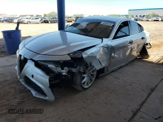 2019 Alfa Romeo Giulia Sport with VIN ZARFAMAN4K7621573, listed as a Copart auction lot 60509535 with Not provided miles and Salvage title. Bid and sale history available at DreamBid. Image 1.