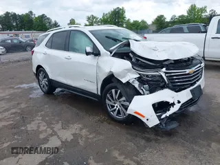 2022 Chevrolet Equinox Premier z VIN 3GNAXNEV8NS166324, wystawiony jako IAAI lot #42233567 z przebiegiem 35 761 mil mil oraz . Historia ofert i sprzedaży dostępna na DreamBid. Obrazek 1.