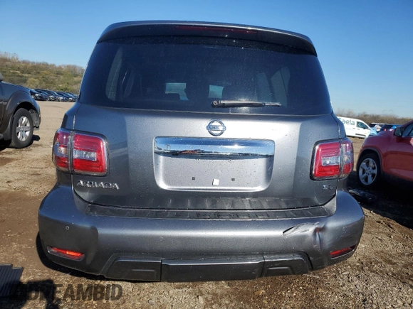 2019 Nissan Armada SV with VIN JN8AY2NC3K9580617, listed as a Copart auction lot 78830024 with 106,872 mi miles and Salvage Title. Bid and sale history available at carsss.com. Image 6.