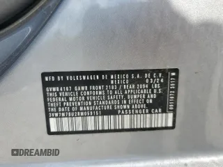 2024 Volkswagen Jetta SE с VIN 3VW7M7BU2RM059151, выставлен на аукционе Copart как лот 54608035 с пробегом 4 657 миль миль и Списание • Salvage title. История ставок и продаж доступна на DreamBid. Изображение 12.