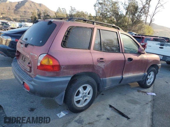 2003 Hyundai Santa Fe GLS with VIN KM8SC73D83U341520, listed as a Copart auction lot 84352084 with 43,421 mi miles and Clean Title. Bid and sale history available at carsss.com. Image 3.