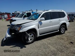 2005 Lexus GX 470 z VIN JTJBT20X350071657, wystawiony jako Copart lot #56919875 z przebiegiem 195 533 mil mil oraz Szkoda całkowita • Salvage title. Historia ofert i sprzedaży dostępna na DreamBid. Obrazek 1.