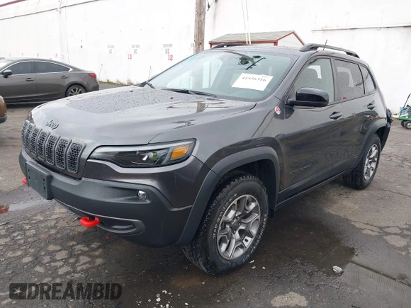 2022 Jeep Cherokee Trailhawk with VIN 1C4PJMBX6ND505196, listed as a IAAI auction lot 41536316 with 9,976 mi miles. Bid and sale history available at carsss.com. Image 17.