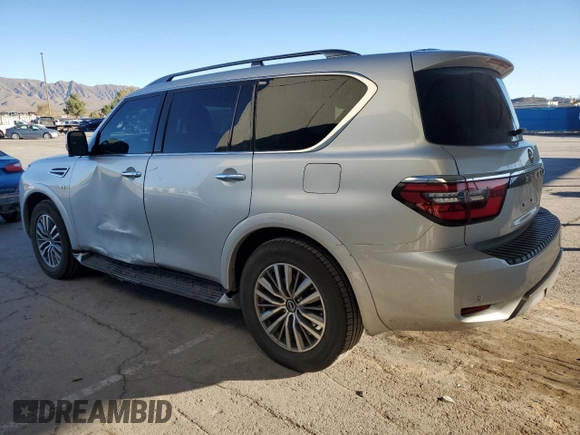 2021 Nissan Armada SL with VIN JN8AY2BA3M9373974, listed as a Copart auction lot 80250994 with 80,141 mi miles and Salvage Title. Bid and sale history available at carsss.com. Image 2.