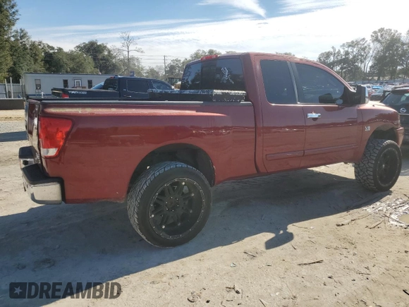 2004 Nissan Titan SE with VIN 1N6AA06A74N508277, listed as a Copart auction lot 87801695 with 124,137 mi miles and Clean Title. Bid and sale history available at carsss.com. Image 3.