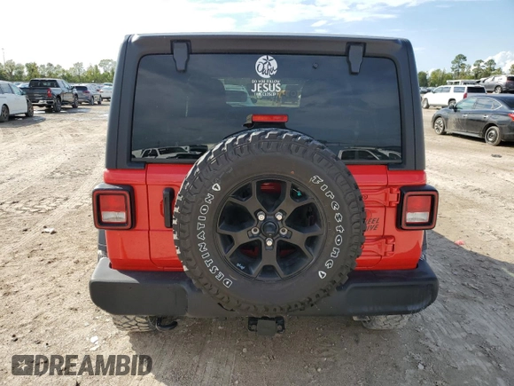 2022 Jeep Wrangler Unlimited Willys with VIN 1C4HJXDN7NW237703, listed as a Copart auction lot 76091794 with Not Provided miles and Non Repairable. Bid and sale history available at DreamBid. Image 6.