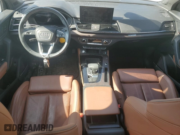 2021 Audi Q5 Premium Plus with VIN WA1BAAFY8M2082461, listed as a Copart auction lot 46950415 with Not provided miles and Salvage title. Bid and sale history available at DreamBid. Image 8.