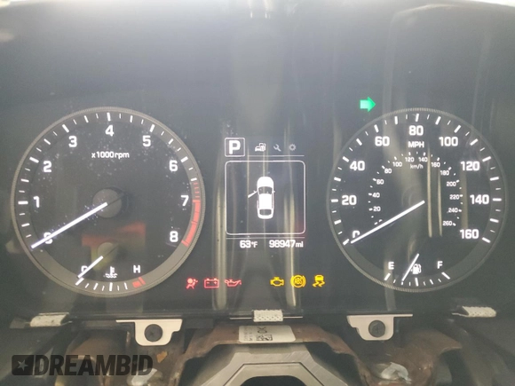 2016 Hyundai Sonata SE with VIN 5NPE24AFXGH351859, listed as a Copart auction lot 54092815 with 98,947 mi miles and Clean Title. Bid and sale history available at carsss.com. Image 9.