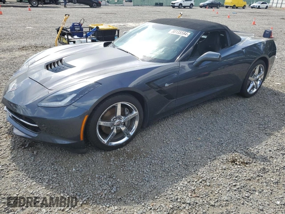 2014 Chevrolet Corvette 3LT with VIN 1G1YF3D70E5127778, listed as a Copart auction lot 80135594 with 0 mi miles and Salvage Title. Bid and sale history available at carsss.com. Image 1.