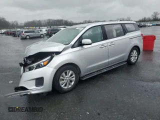 2017 Kia Sedona L with VIN KNDMA5C14H6285018, listed as a Copart auction lot 51485095 with 57,213 mi miles and Salvage Title. Bid and sale history available at carsss.com. Image 1.
