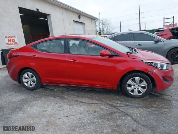 2016 Hyundai Elantra SE with VIN KMHDH4AEXGU650223, listed as a IAAI auction lot 41889561 with 107,533 mi miles. Bid and sale history available at carsss.com. Image 14.