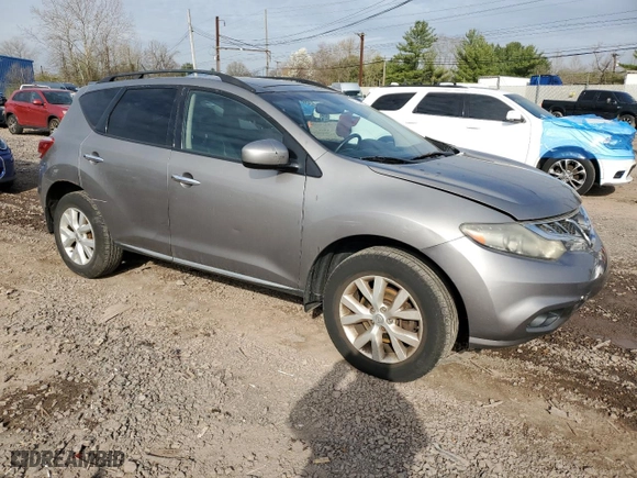 2011 Nissan Murano SV with VIN JN8AZ1MW9BW166679, listed as a Copart auction lot 52554785 with 217,645 mi miles and Salvage Title. Bid and sale history available at carsss.com. Image 4.