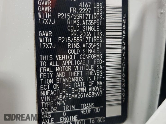 2016 Nissan Juke S with VIN JN8AF5MV2GT658597, listed as a Copart auction lot 85207504 with 176,113 mi miles and Salvage Title. Bid and sale history available at carsss.com. Image 13.