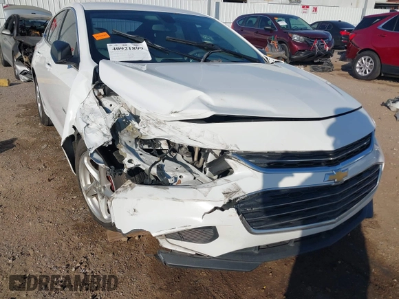2016 Chevrolet Malibu LS with VIN 1G1ZB5ST7GF291635, listed as a IAAI auction lot 40921899 with 185,108 mi miles and . Bid and sale history available at carsss.com. Image 6.