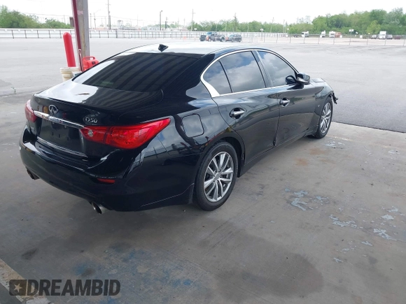 2015 Infiniti Q50 Premium with VIN JN1BV7AR1FM390739, listed as a IAAI auction lot 41865581 with 172,326 mi miles and . Bid and sale history available at DreamBid. Image 4.