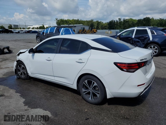 2021 Nissan Sentra SV with VIN 3N1AB8CV0MY313150, listed as a Copart auction lot 63597075 with 47,781 mi miles and Salvage title. Bid and sale history available at DreamBid. Image 2.