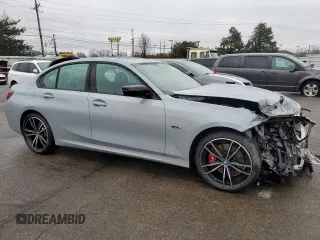 2023 BMW 3 Series 330e xDrive with VIN 3MW39FS05P8C89800, listed as a Copart auction lot 44342255 with 19,562 mi miles and Salvage Title. Bid and sale history available at carsss.com. Image 4.