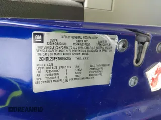 2007 Chevrolet Equinox LS с VIN 2CNDL23F876066345, выставлен на аукционе IAAI как лот 42522202 с пробегом 255 866 миль миль и . История ставок и продаж доступна на DreamBid. Изображение 9.