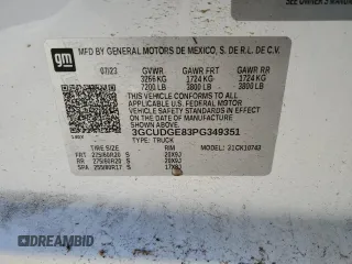 2023 Chevrolet Silverado 1500 LTZ with VIN 3GCUDGE83PG349351, listed as a Copart auction lot 84905394 with 25,034 mi miles and Salvage Title. Bid and sale history available at carsss.com. Image 14.