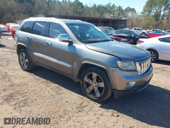 2012 Jeep Grand Cherokee Overland with VIN 1C4RJECT7CC105614, listed as a IAAI auction lot 41629174 with 264,756 mi miles. Bid and sale history available at carsss.com. Image 1.
