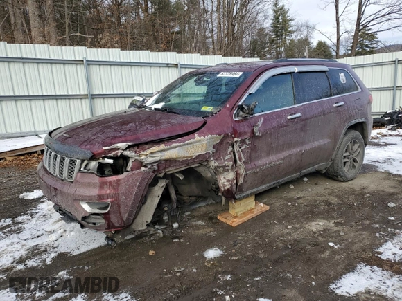 2019 Jeep Grand Cherokee Limited with VIN 1C4RJFBG2KC711850, listed as a Copart auction lot 82376964 with 0 mi miles and Salvage Title. Bid and sale history available at carsss.com. Image 1.
