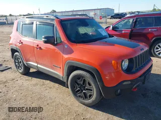 2018 Jeep Renegade Trailhawk with VIN ZACCJBCB6JPH44846, listed as a IAAI auction lot 42320847 with 103,004 mi miles and . Bid and sale history available at DreamBid. Image 1.