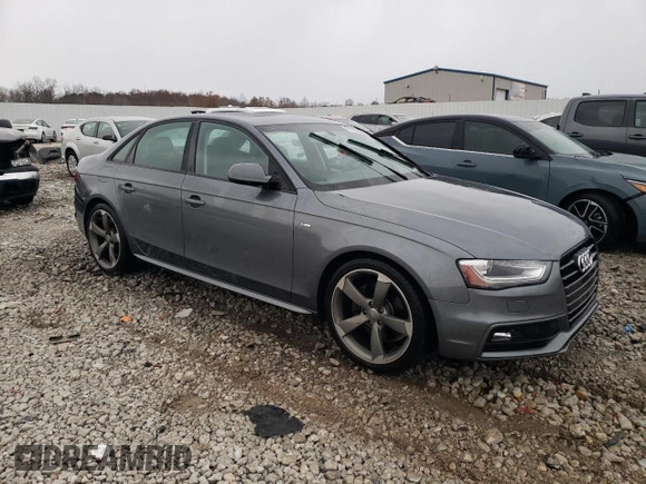 2014 Audi A4 Premium Plus with VIN WAUEFAFL0EN022048, listed as a Copart auction lot 81223024 with 85,482 mi miles and Salvage Title. Bid and sale history available at carsss.com. Image 4.