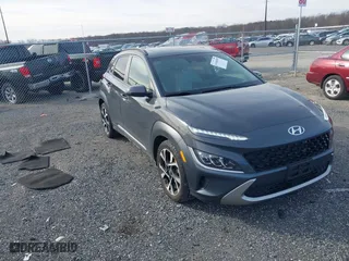 2023 Hyundai Kona Limited with VIN KM8K5CA38PU052253, listed as a IAAI auction lot 41604838 with 18,164 mi miles. Bid and sale history available at carsss.com. Image 1.