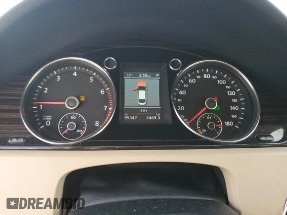 2013 Volkswagen CC VR6 Executive 4Motion with VIN WVWGU7AN2DE551772, listed as a Copart auction lot 80845624 with 95,347 mi miles and Salvage Title. Bid and sale history available at carsss.com. Image 9.