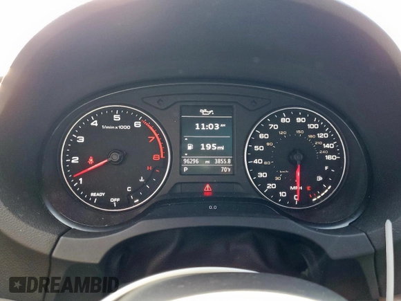2016 Audi A3 1.8T Premium with VIN WAUA7GFF4G1109809, listed as a Copart auction lot 47106365 with 96,296 mi miles and Salvage Title. Bid and sale history available at carsss.com. Image 9.