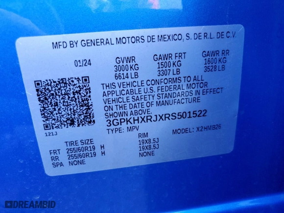 2024 Honda Prologue Touring with VIN 3GPKHXRJXRS501522, listed as a Copart auction lot 42004735 with 110 mi miles and Salvage Title. Bid and sale history available at carsss.com. Image 13.
